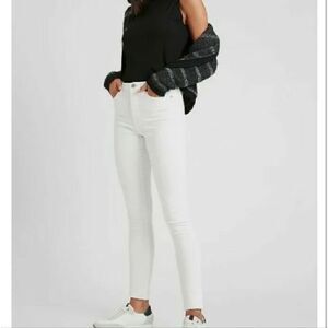 Banana Republic high rise skinny white jeans size 35 short NWT